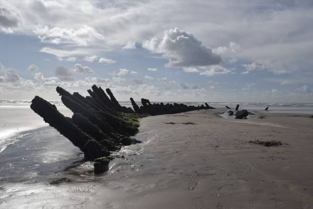 istock Shipwreck at Pembrey Country Park 1414503513