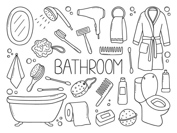 ðð»ñðð1/2ñðμð1/2ðμñð° - hygiene bathtub symbol toothbrush stock illustrations