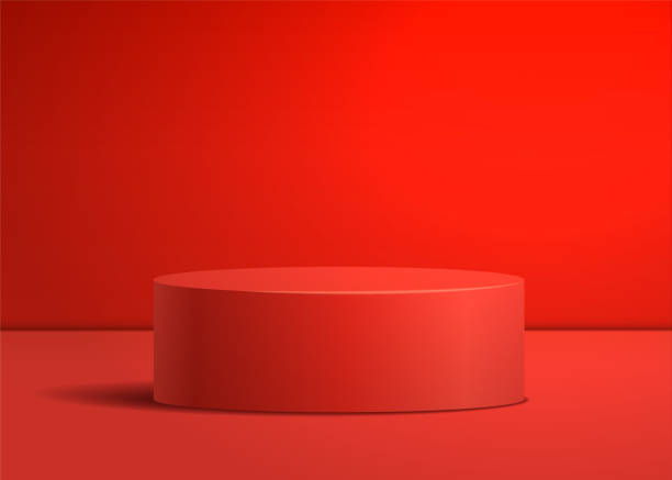 istock Cylinder pedestal podium for product display presentation 3d realistic vector illustration 1414520916