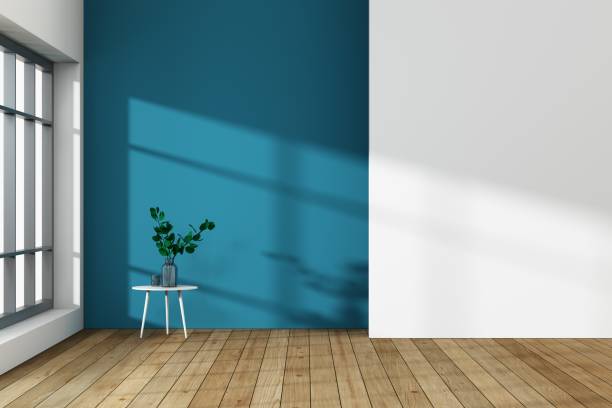 istock 3d rendering of beautiful clean white interior 1414524732