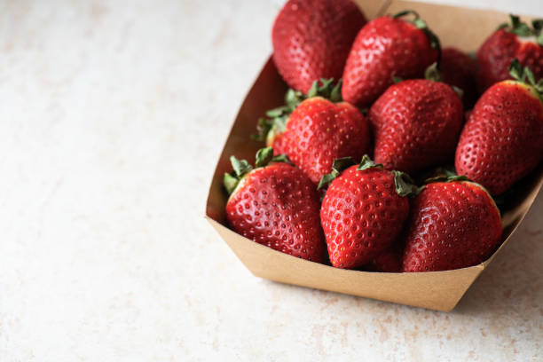 istock Fresh ripe strawberry, close up, selective focus. 1414528954