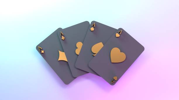 istock Black playing cards. Casino element. 3d render illustration. 1414554503