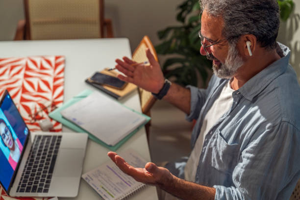 istock Online language course from the comfort of your home 1414560717