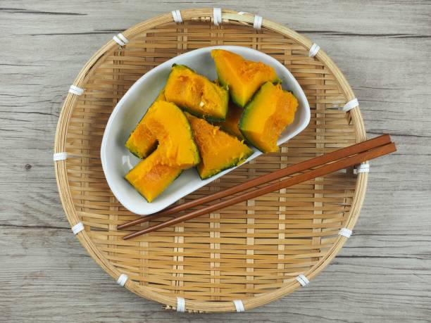 istock Steamed sweet pumpkin, yellow, vegetarian 1414565914