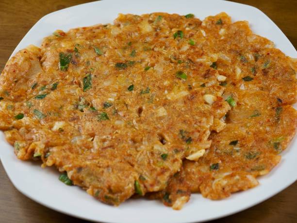 istock Korean traditional food kimchi pancake 1414565956
