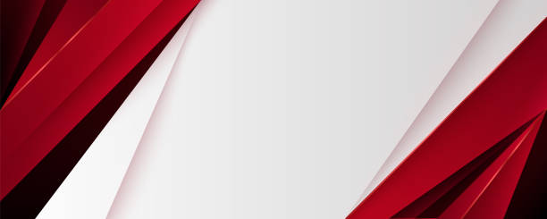 abstrakter schwarz-rot-weißer papercut-hintergrund mit leerraum-design. moderner futuristischer hintergrund. kann für landing page, buchcover, broschüren, flyer, zeitschriften, alle brandings, banner, header, präsentationen und hintergrundbilder verwen - red background stock-grafiken, -clipart, -cartoons und -symbole