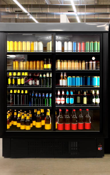 istock Beer in Fridge at supermarket 1414579437
