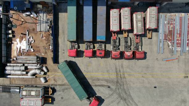istock Cargo transportation in industrial areas 1414580300
