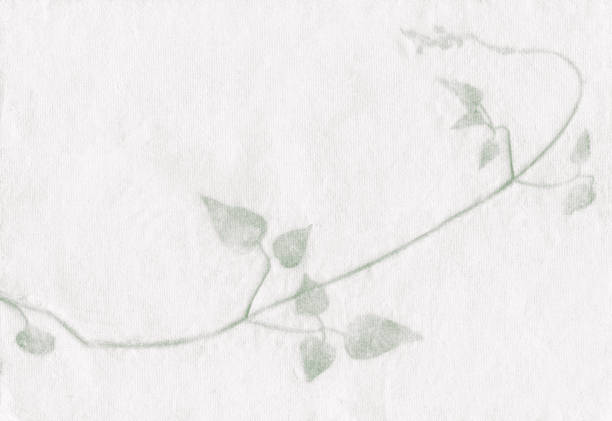 White paper with handmade pressed flowers