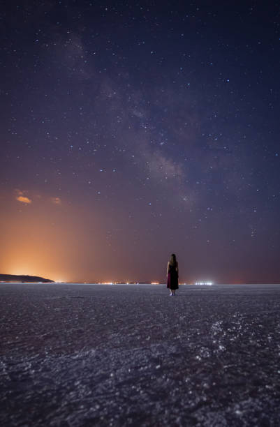 istock Milky Way galaxy and salt lake 1414587343