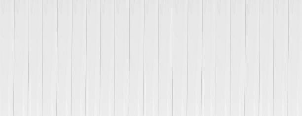 istock Panorama of white wood plank texture and seamless background. 1414590044