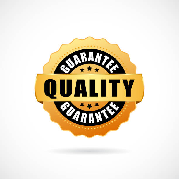 Quality guarantee vector seal Quality guarantee vector seal on white background label sale seal stamper badge stock illustrations