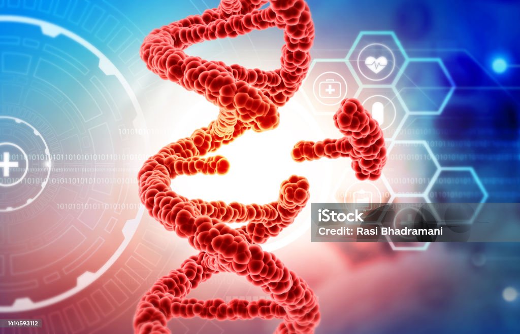 DNA structure  DNA modification DNA structure  DNA modification. 3d illustration CRISPR Stock Photo