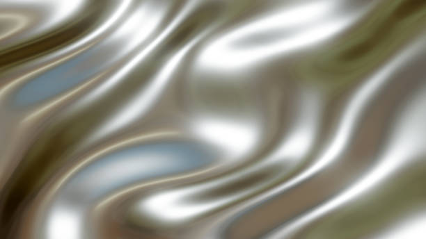istock Silver chrome metal texture with waves, liquid silver metallic 1414593875