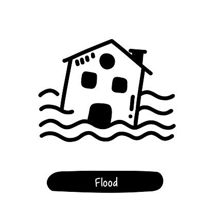 Flood Icon. Trendy Style Vector Illustration Symbol