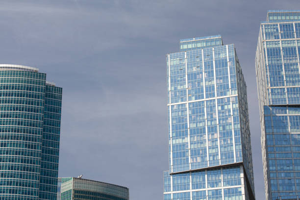 istock Fragment of a complex of high-rise office buildings. 1414601005