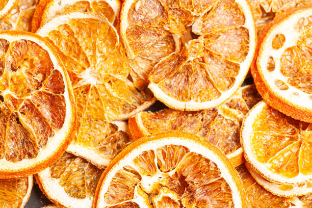 istock dried orange slice top view, close up. 1414601084