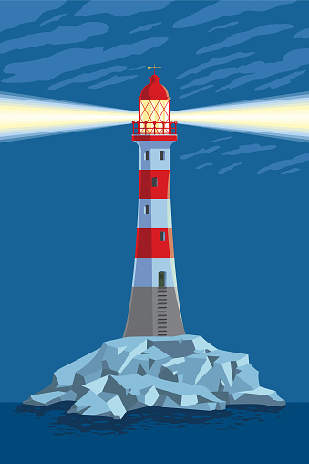 Lighthouse Metaphor Stock Illustration Download Image Now lighthouse-metaphor-stock-illustration-download-image-now