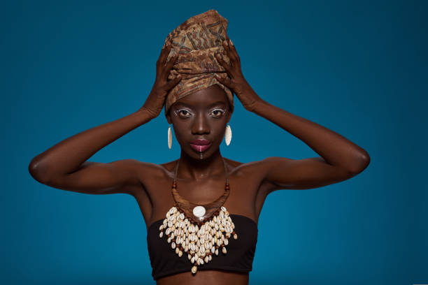 istock Stylish attractive black girl looking at camera 1414604469