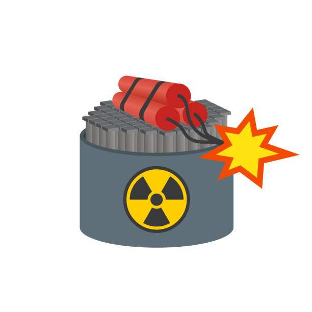 ilustrações de stock, clip art, desenhos animados e ícones de mined nuclear plant station.vector isometric and 3d view. - gas fired power station illustrations