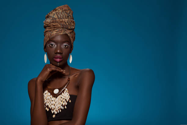 istock Serious elegant black girl looking at camera 1414605947
