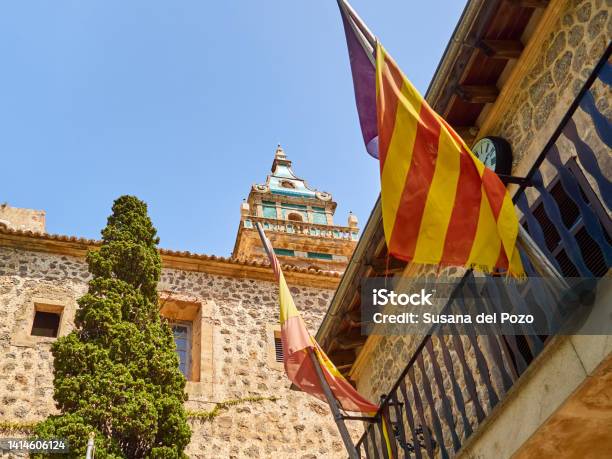 Town Hall And Charterhouse Of Valldemossa Majorca Spain Stock Photo - Download Image Now