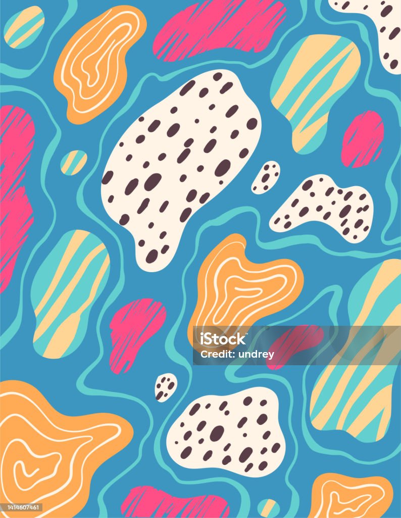 Background With Abstract Colored Spots Stock Illustration - Download ...
