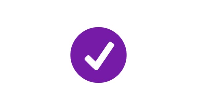 Loading Circle, purple success loading, counting 0 to 100 percentage, uploading, right mark, complete, download progress, flat design
