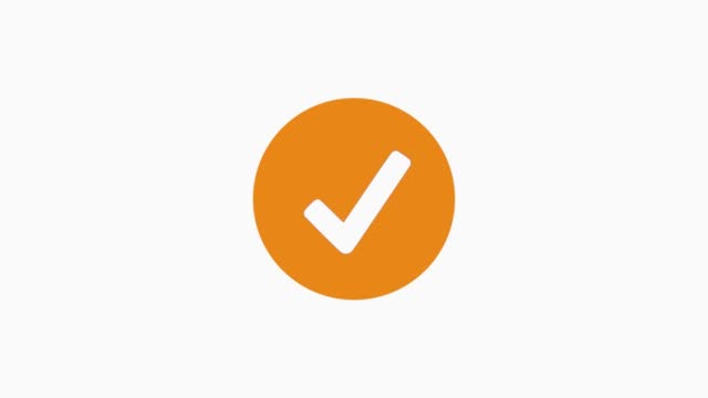 Loading Circle, orange success loading, counting 0 to 100 percentage, uploading, right mark, complete, download progress, flat design