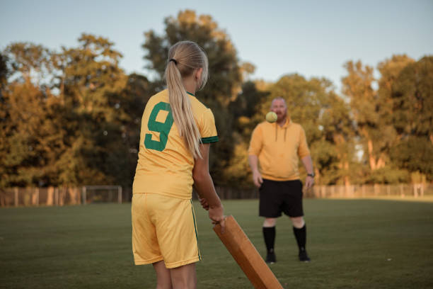 istock Cricket father and daughter working hard during a coaching session 1414610833