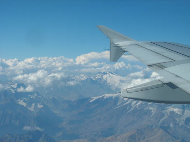 amazing view from the window of a plane