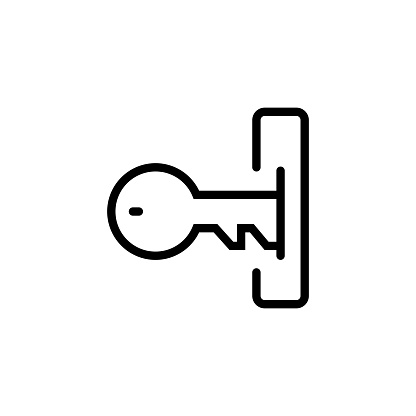 istock Key Lock Editable Stroke Line Icon 1414614430