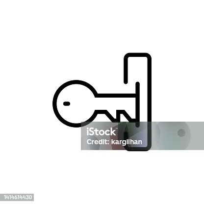 istock Key Lock Editable Stroke Line Icon 1414614430