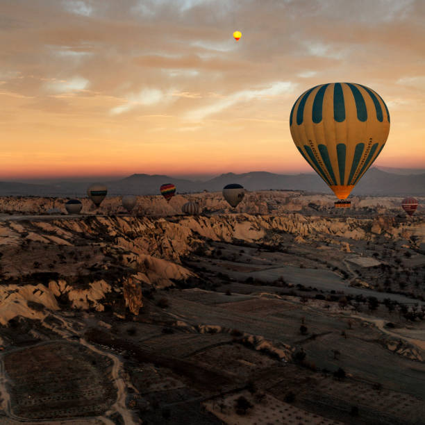 istock Hot air balloons flying on Goreme 1414614550