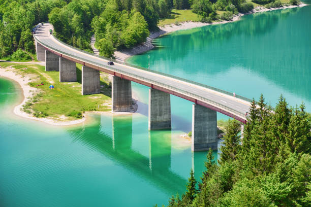 istock Bridge over Sylvenstein Lake, Germany 1414614827