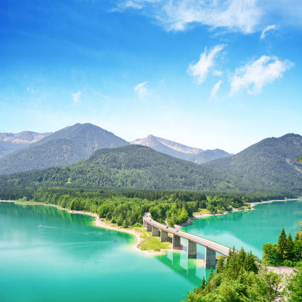 istock Bridge over Sylvenstein Lake, Germany 1414614868
