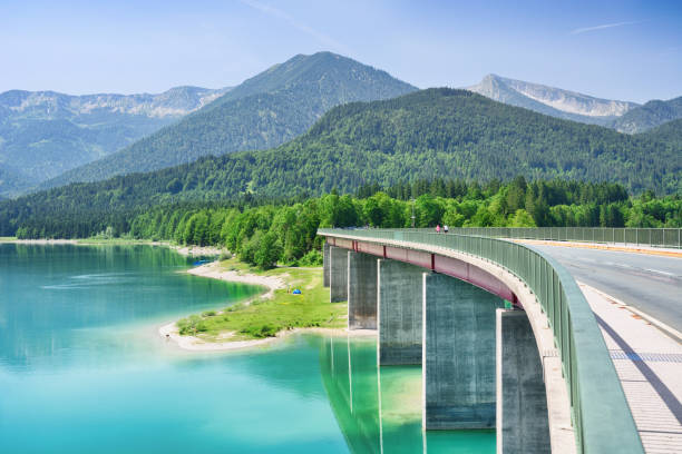 istock Bridge over Sylvenstein Lake, Germany 1414615461