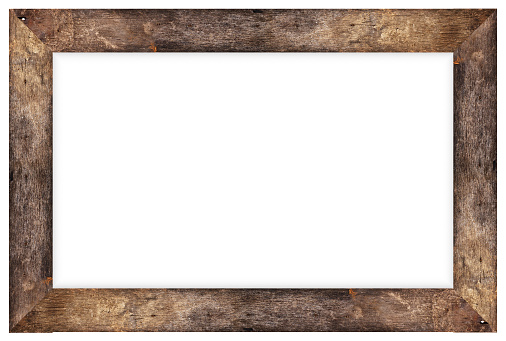 Wood frame or photo frame isolated on white background