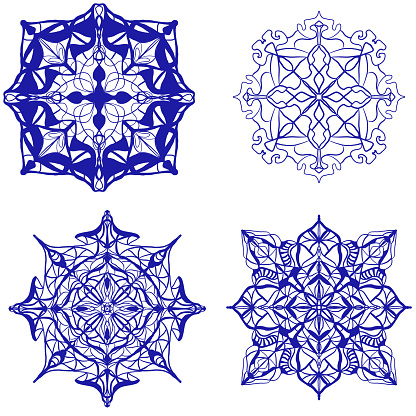 Geometric design. Blue ethnic background for T-shirts, scrapbooking, linens, smartphone cases or bags.