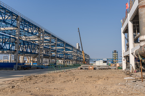 Steel reinforced concrete structure plant and equipment of unfinished plant