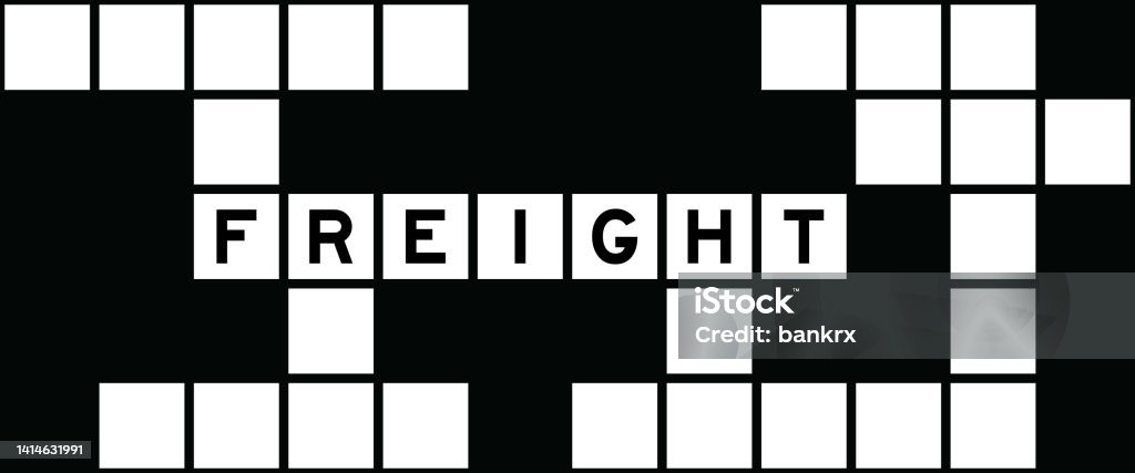Alphabet Letter In Word Freight On Crossword Puzzle Background Stock Alphabet Letter In Word Freight On Crossword Puzzle Background Stock