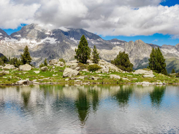 istock Perramo lake and Perdiguero peak at baclground in Benasque Valley, Spain 1414634635
