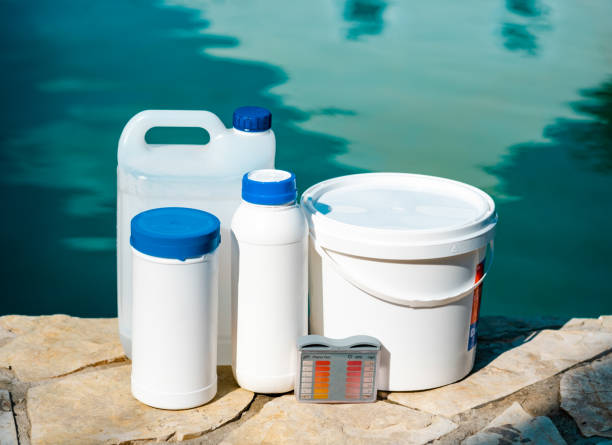 istock From Above Photo Of Pool Chemistry Testing And Maintenance Tools 1414635828