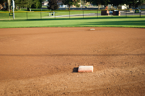 Empty baseball and softball field