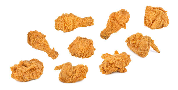 istock Set of fried chicken isolated on white 1414650897
