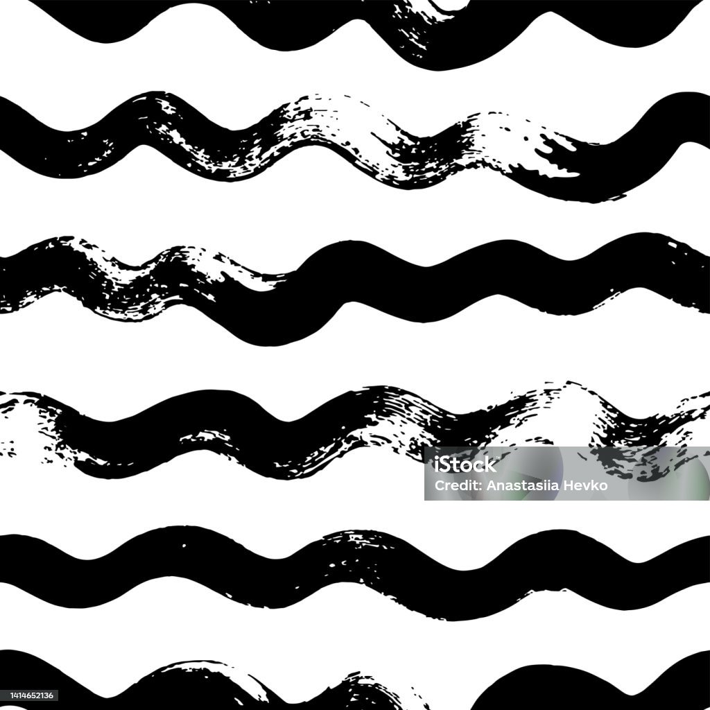 Wavy Colorless Pattern Seamless Wavy Pattern Stock Illustration - Download Image Now ...