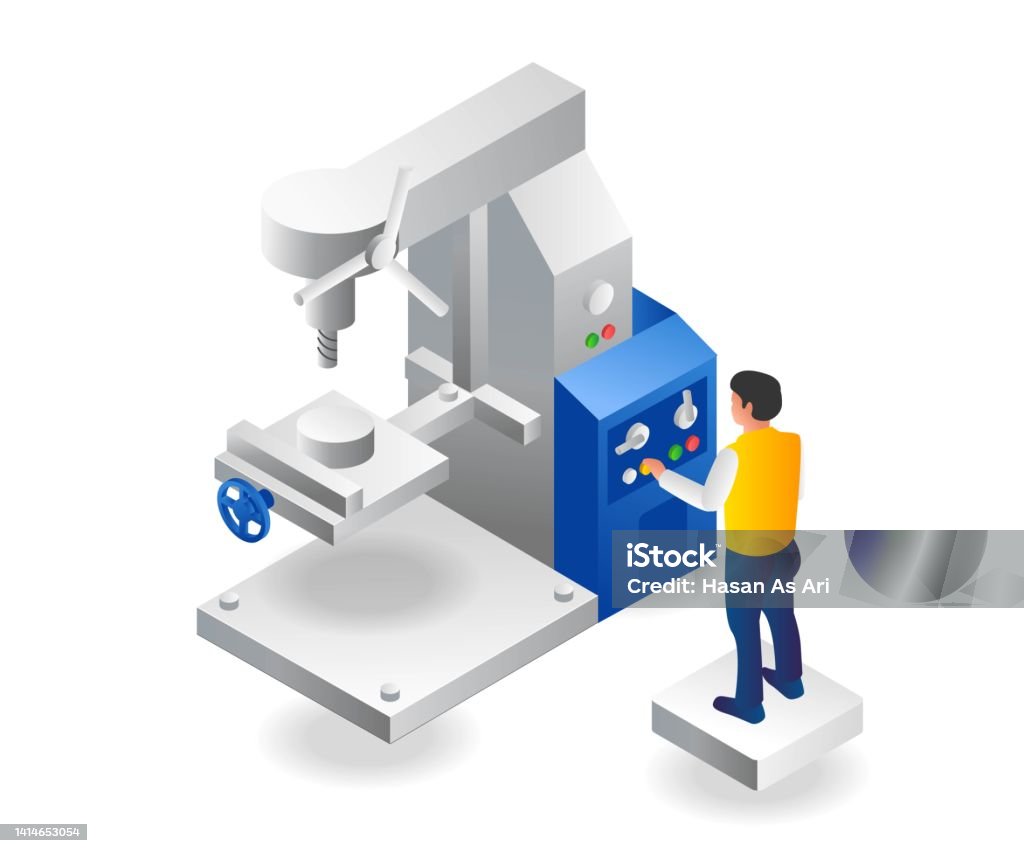 Ilustración de Operador Masculino Que Ejecuta Una Máquina De Perforación Cnc y más Vectores Libres de Derechos de Máquina CNC - iStock Ilustración de Operador Masculino Que Ejecuta Una Máquina De Perforación Cnc y más Vectores Libres de Derechos de Máquina CNC - iStock