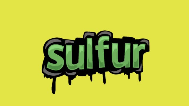 Yellow screen animation video written SULFUR