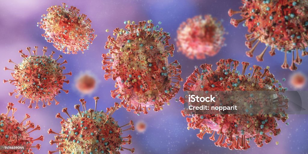 Langya henipavirus,layv virus langya henipavirus,LayV,Nipah virus,New variant and mutating virus concept HIV Stock Photo