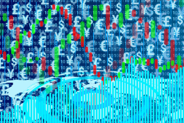 istock world wide currency digital background with world map. 1414659125